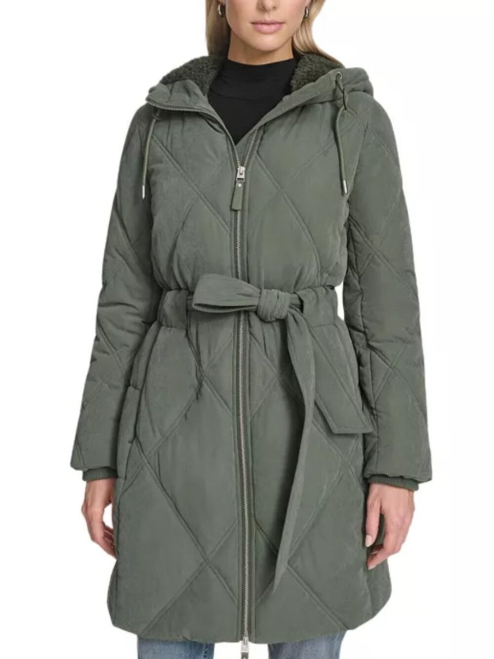 Andrew Marc Belted Lined Parka